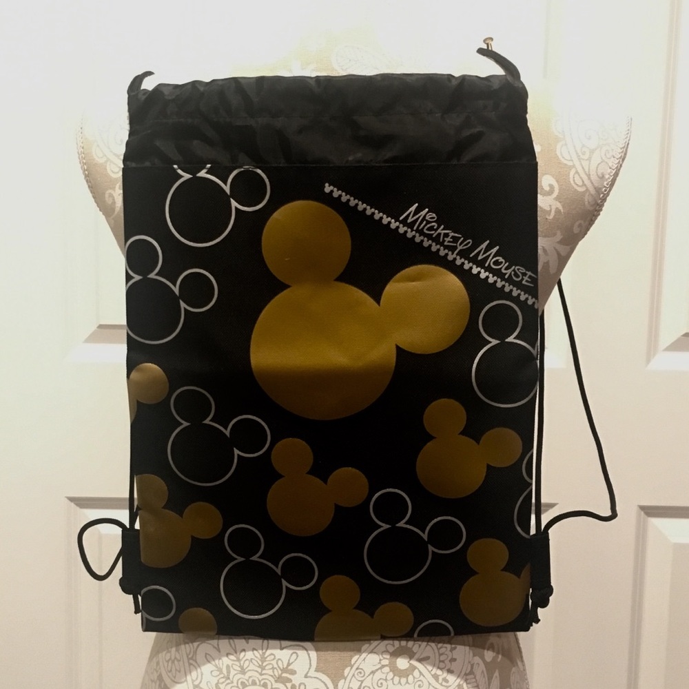 Mickey Mouse Nylon Drawstring Backpack - image 1